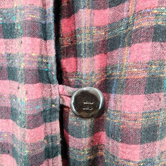 SuZen Vintage Women's 100% Cotton Plaid Long Sleeve Cotton Farmcore Jacket- OS - Picture 7 of 9